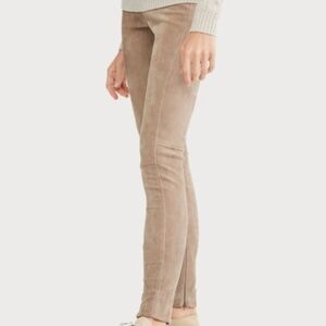Ralph Lauren Collection Purple Label Tan Lamb Suede slim pants size 12
